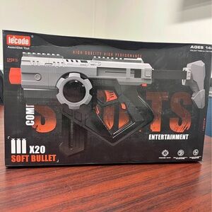 lecode Grey & Orange Soft Bullet Toy Gun - X20 NWT
